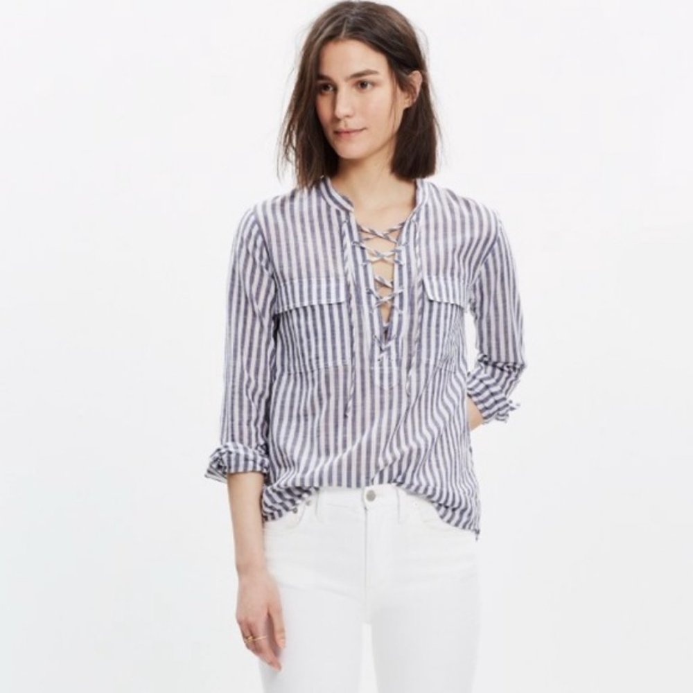 Madewell Pinstripe Blouse